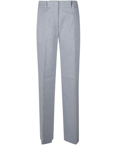 Iceberg Pinstriped Pressed Crease Trousers - Grey