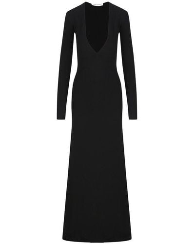 Saint Laurent Long-sleeved Dresses - Black