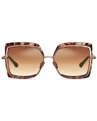 Dita Eyewear Narcissus Square Frame Sunglasses - Brown