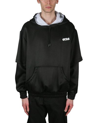 Gcds Double Hood Sweatshirt - Black