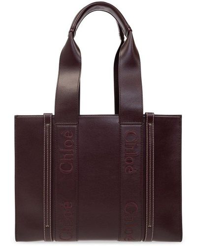 Chloé ‘Woody’ Shopper Bag - Red