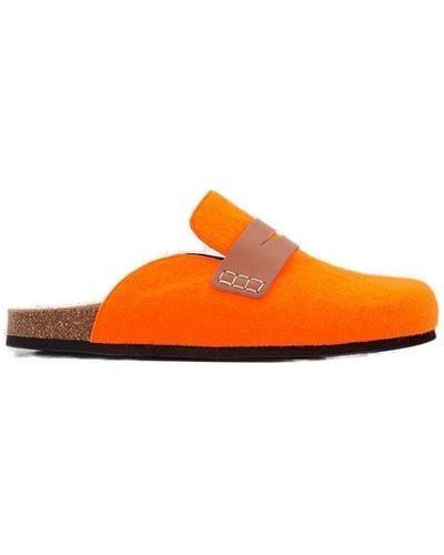 JW Anderson Slip-on Felt Flat Loafers - Orange