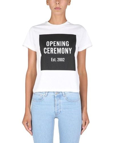 Opening Ceremony Box Logo Printed T-shirt - White