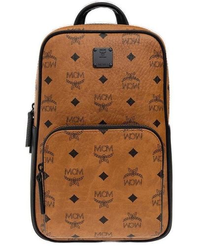 MCM One-shoulder Backpack, - Brown