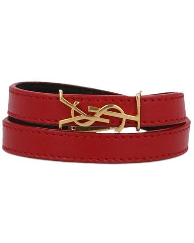 Saint Laurent Opyum Double Wrap Bracelet - Red