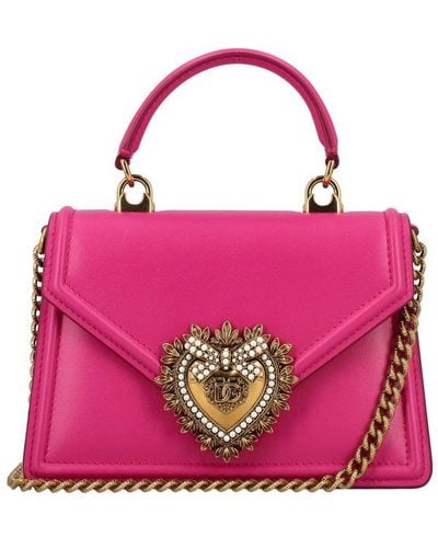 Dolce & Gabbana Devotion Hand Bags - Pink