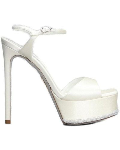 Rene Caovilla René Caovilla Anastasia Embellished Platform Sandals - White