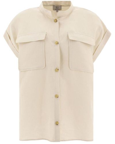 Woolrich Turn-up Cuff Buttoned Shirt - Natural