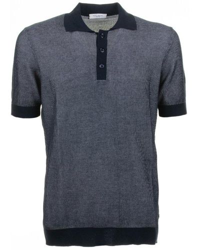 Paolo Pecora Short Sleeved Polo Shirt - Blue