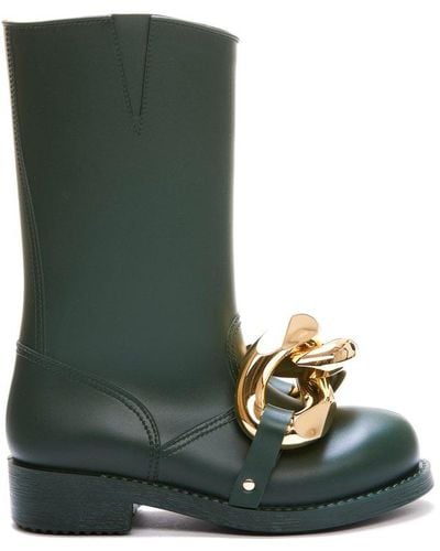 JW Anderson Chain Detailed Boots - Green
