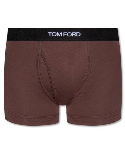Tom Ford Boxers With Logo, - Purple