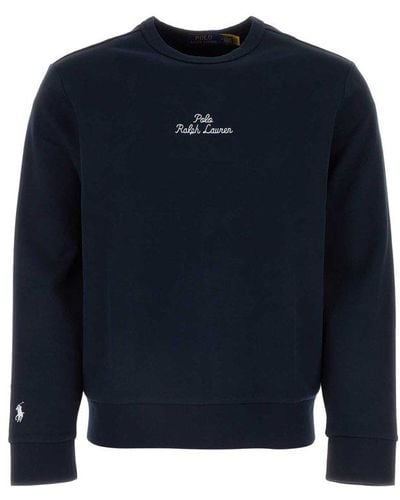 Polo Ralph Lauren Logo Embroidered Sweatshirt - Blue