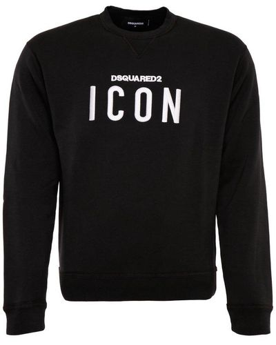 DSquared² Icon Embroidered Crewneck Sweatshirt - Black