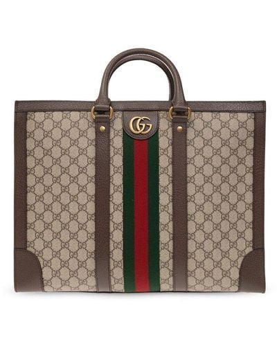Gucci 'ophidia Shopper Bag - Brown