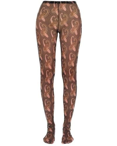 Etro Patterned Tights - Gray