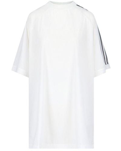 Y-3 Cut-out Detailed Crewneck Dress - White