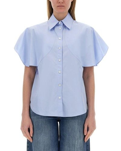 Stella McCartney Buttoned Short-sleeved Shirt - Blue