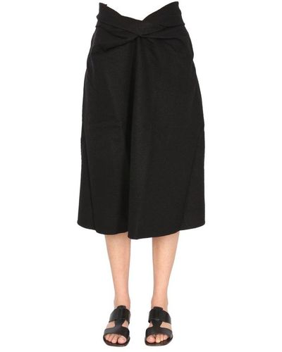 Lemaire Skirt With Drape - Black