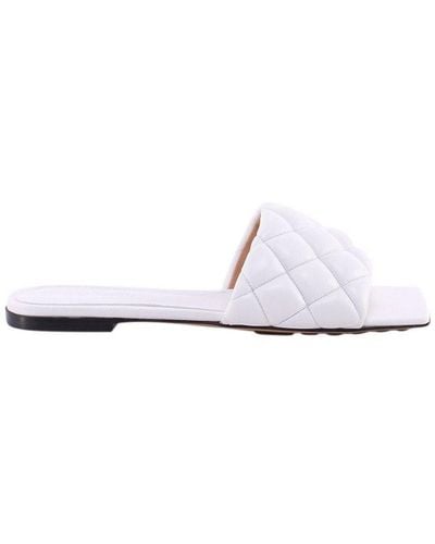 Bottega Veneta Padded Leather Sandals - White
