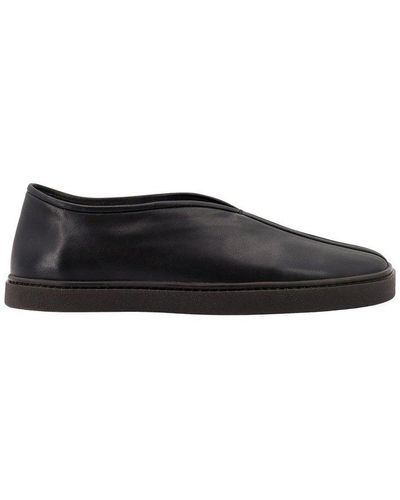 Lemaire Piped Square Toe Trainers - Black