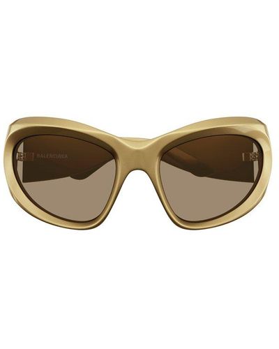 Balenciaga Square Frame Sunglasses - Metallic