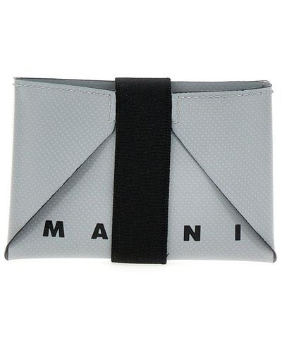 Marni Two-color Logo Wallet Wallets, Card Holders - Gray