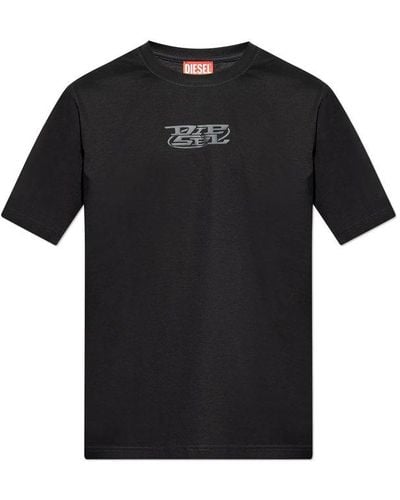 DIESEL 't-must-slits-n' T-shirt, - Black