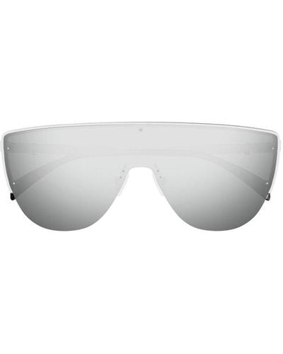 Alexander McQueen Shiny Sunglasses - White