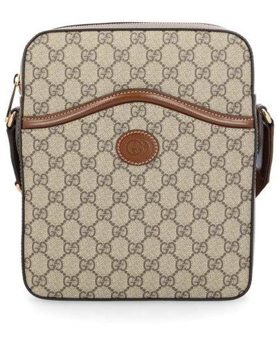 Gucci GG Monogram Zipped Tote Bag - Natural