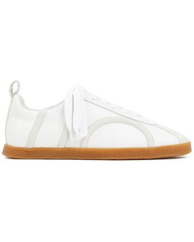 Totême Round-toe Lace-up Sneakers - White