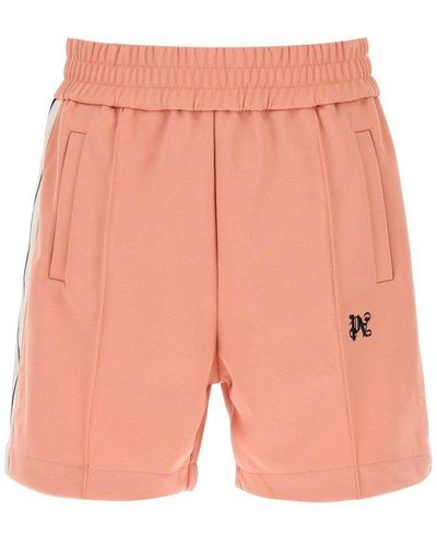 Palm Angels Sweatshorts With Side Bands - Pink