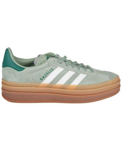 adidas Gazelle Brand-patch Suede Low-top Sneakers - Green