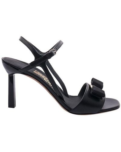 Ferragamo Bow-detailed Sandals - Black