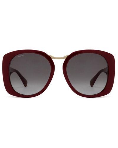 Max Mara Square Frame Sunglasses - Red