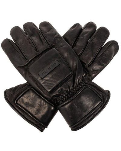 Fear Of God Logo Patch Gloves - Black