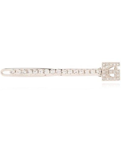 Gucci Embellished Square G Hair Clip - Metallic