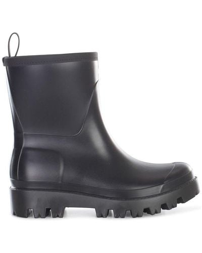 Gia Borghini Giove Wellington Ankle Boots - Black