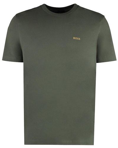 BOSS Logo Printed Regular-fit T-shirt - Green