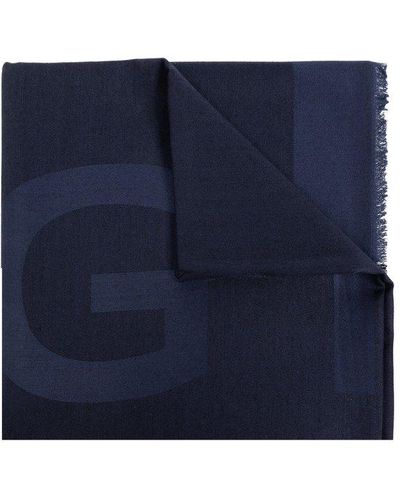 Givenchy Scarf With Logo - Blue