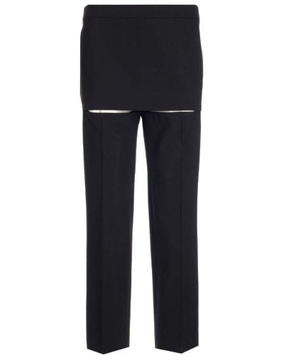 Givenchy Slim Fit Trousers In Wool - Black
