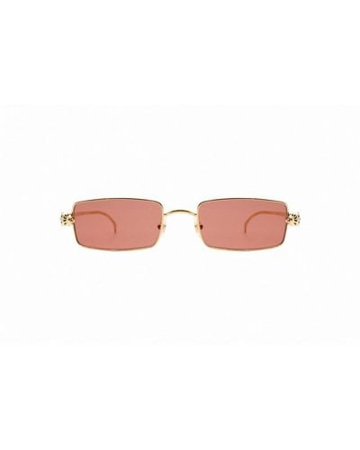 Cartier Rectangle Frame Sunglasses - Metallic