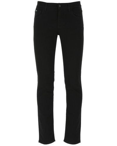 Dolce & Gabbana Logo Patch Skinny Jeans - Black