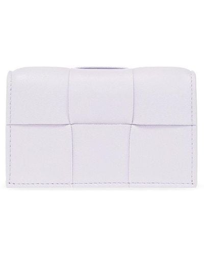 Bottega Veneta Leather Card Case - White