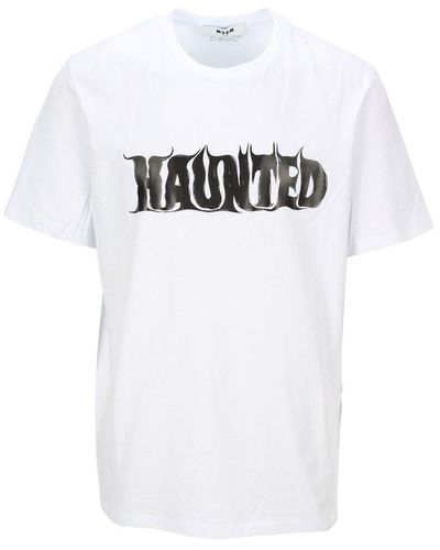 MSGM Haunted Print T-shirt - White