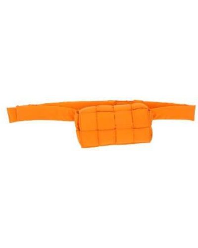 Bottega Veneta Padded Tech Cassette Mini Belt Bag - Orange