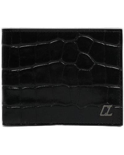 Christian Louboutin Logo Plaque Bi-fold Wallet - Black