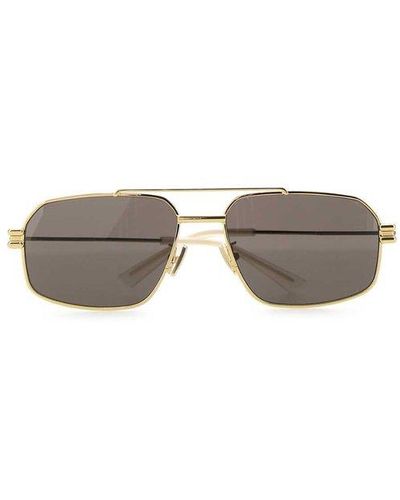 Bottega Veneta Bond Aviator-frame Sunglasses - Metallic