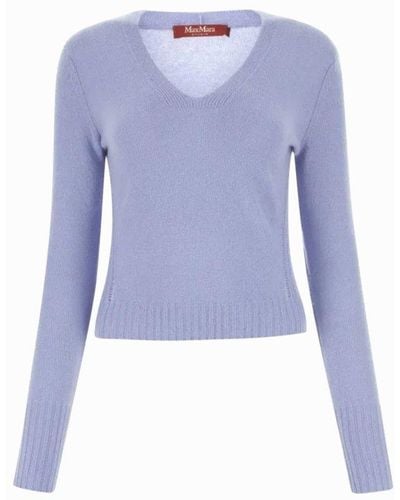 Max Mara Studio Light-blue Cashmere Mario Sweater