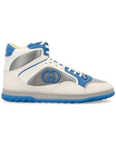 Gucci Mac80 Paneled High Top Sneakers - Blue