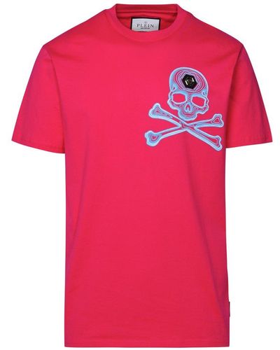 Philipp Plein Fuchsia Cotton T-shirt - Pink